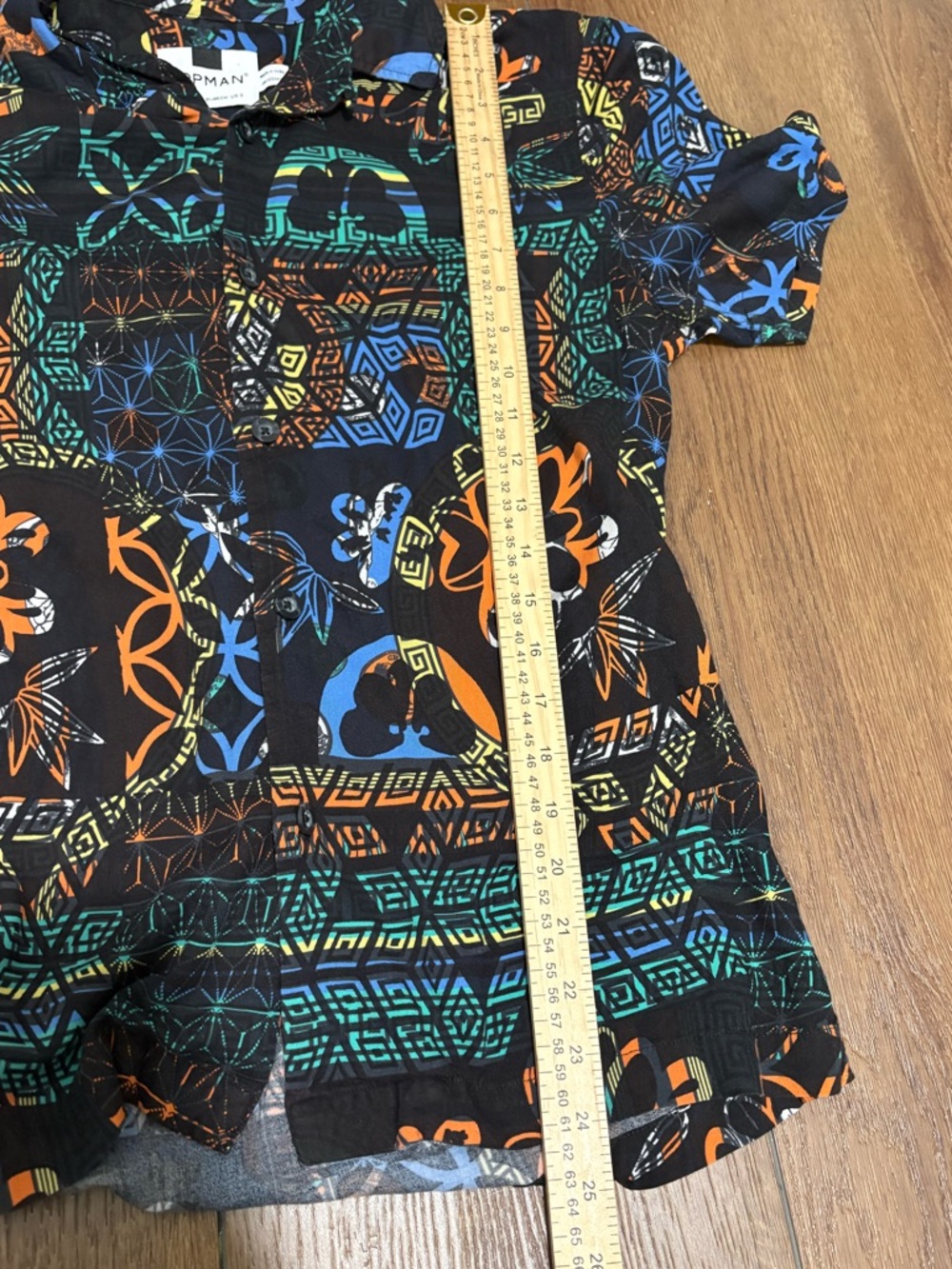 Topman Men’s Tropical Tribal Print Camp Shirt Size Small - Picture 7 of 7